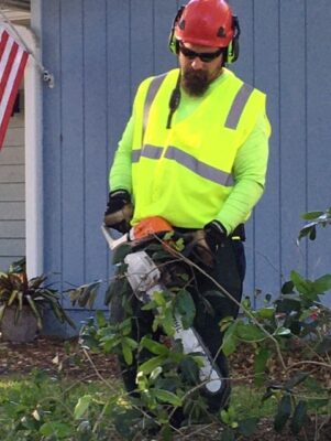 Man with Chainsaw